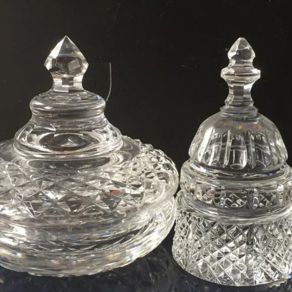 WATERFORD βοΈ CRYSTAL Powder Jar π Large & Rare ! - Picture 12 of 12